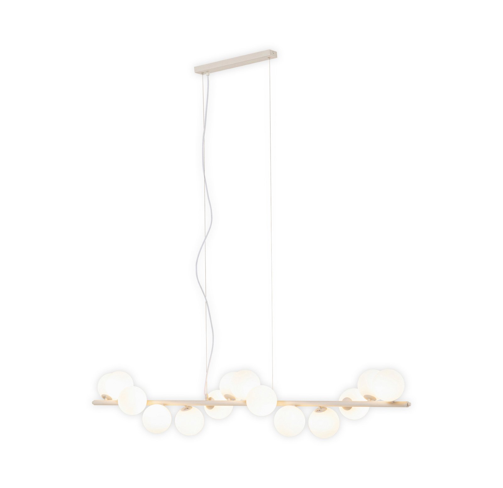 Lámpara colgante KARE Scala Balls, gris claro, 150 cm, G9 Lámpara colgante KARE Scala Balls, gris claro, 150 cm, G9