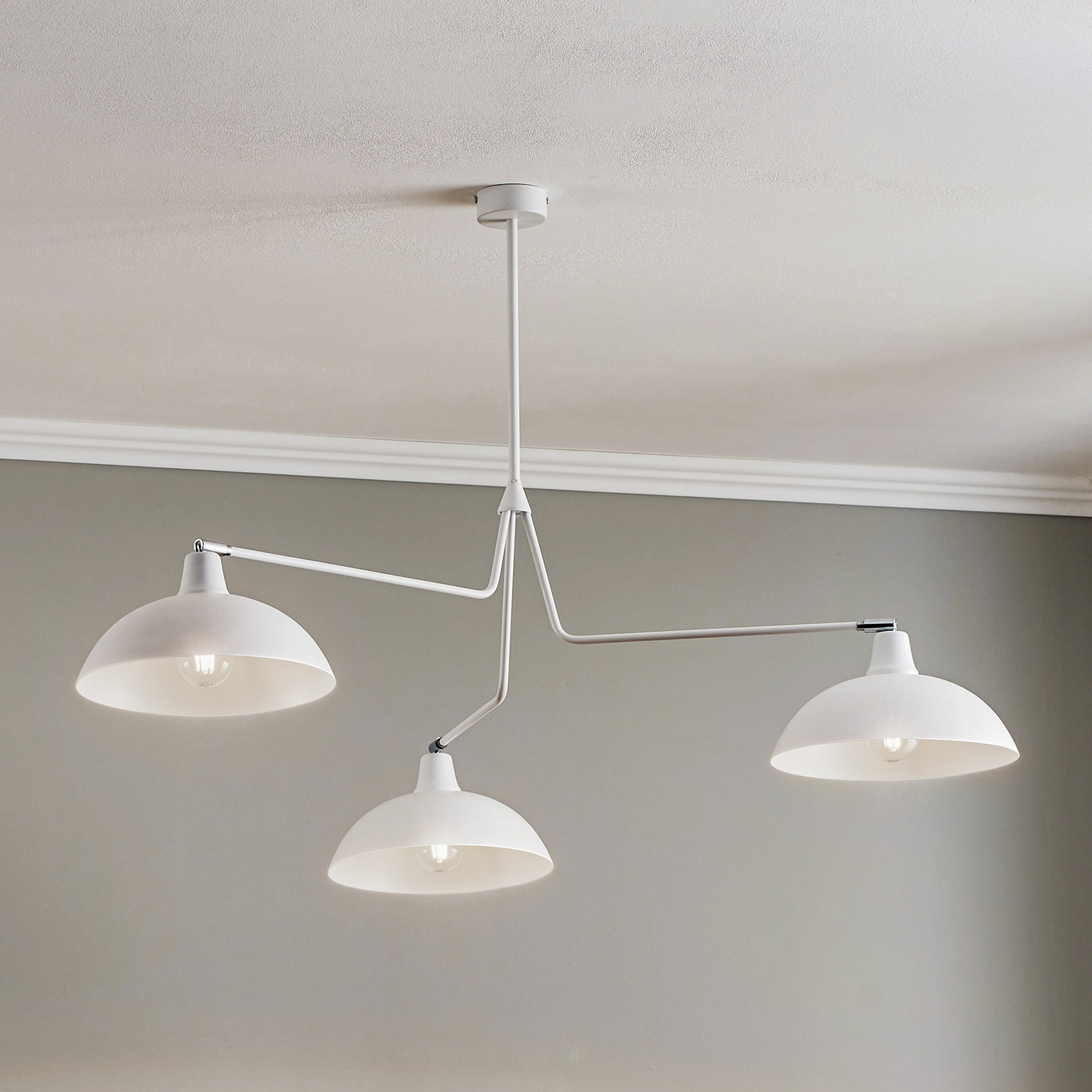 Lampa wisząca 1036, 3-punktowa, biała