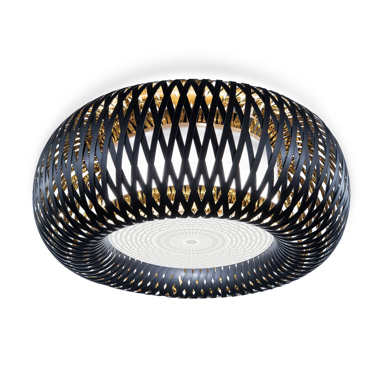 Photos - Chandelier / Lamp Slamp Kalatos ceiling light, black/gold/white 