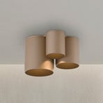 PURE LED лампа за баня Point, бронзов цвят, 18 cm, 3-крилна.