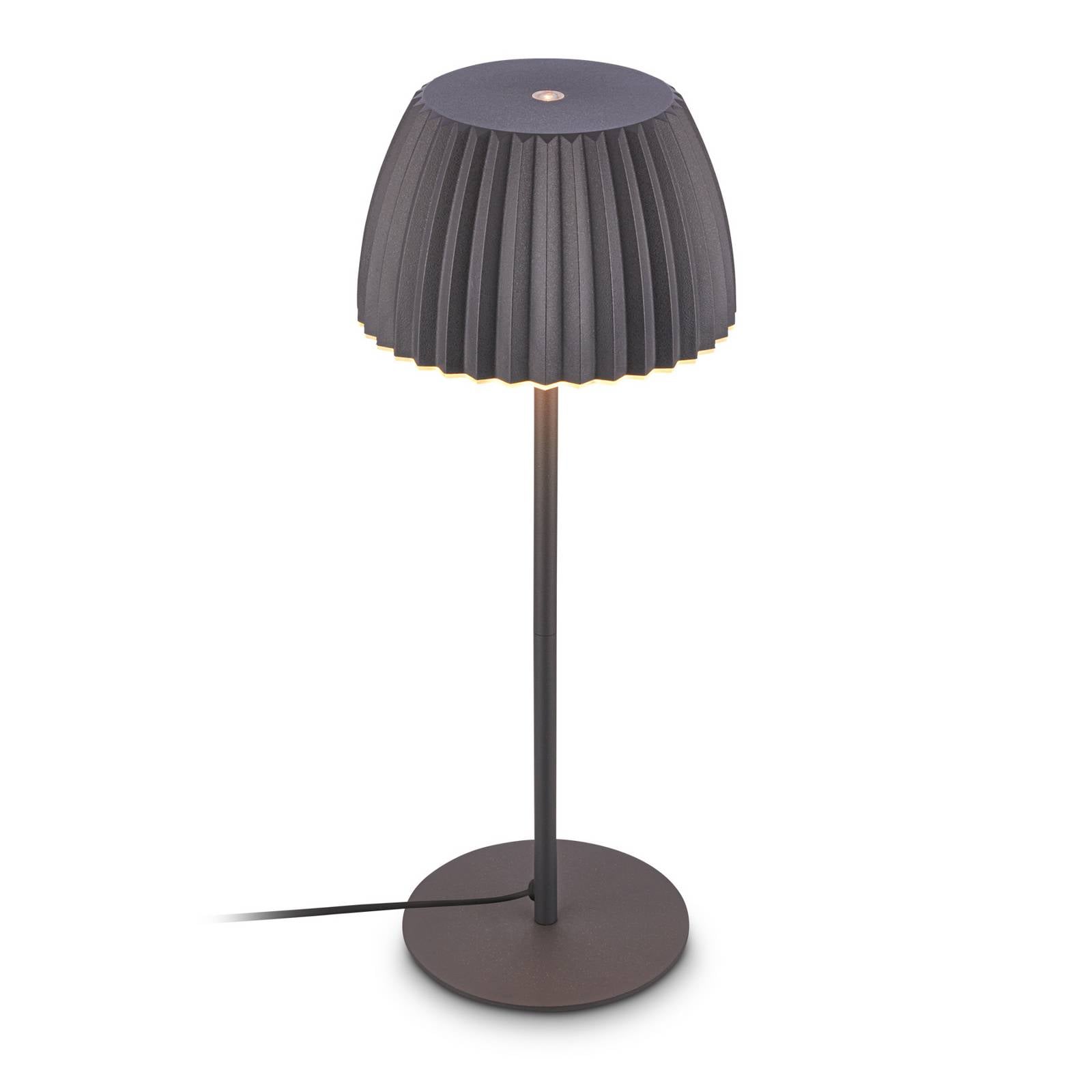 LED-Tischlampe Loca, anthrazit, Höhe 36 cm Metall/Kunststoff