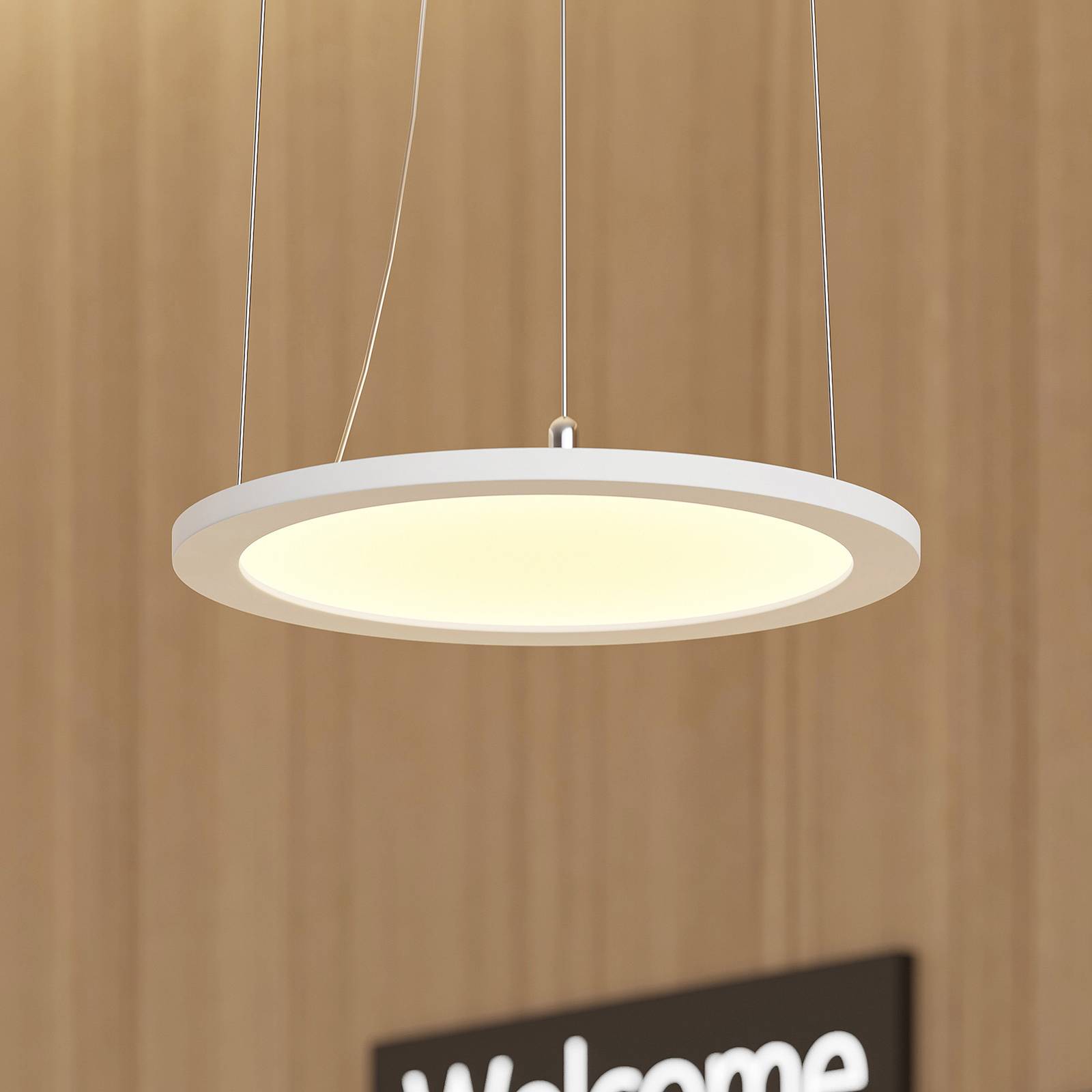 Prios Palino lampa wisząca LED, 30 cm, biała