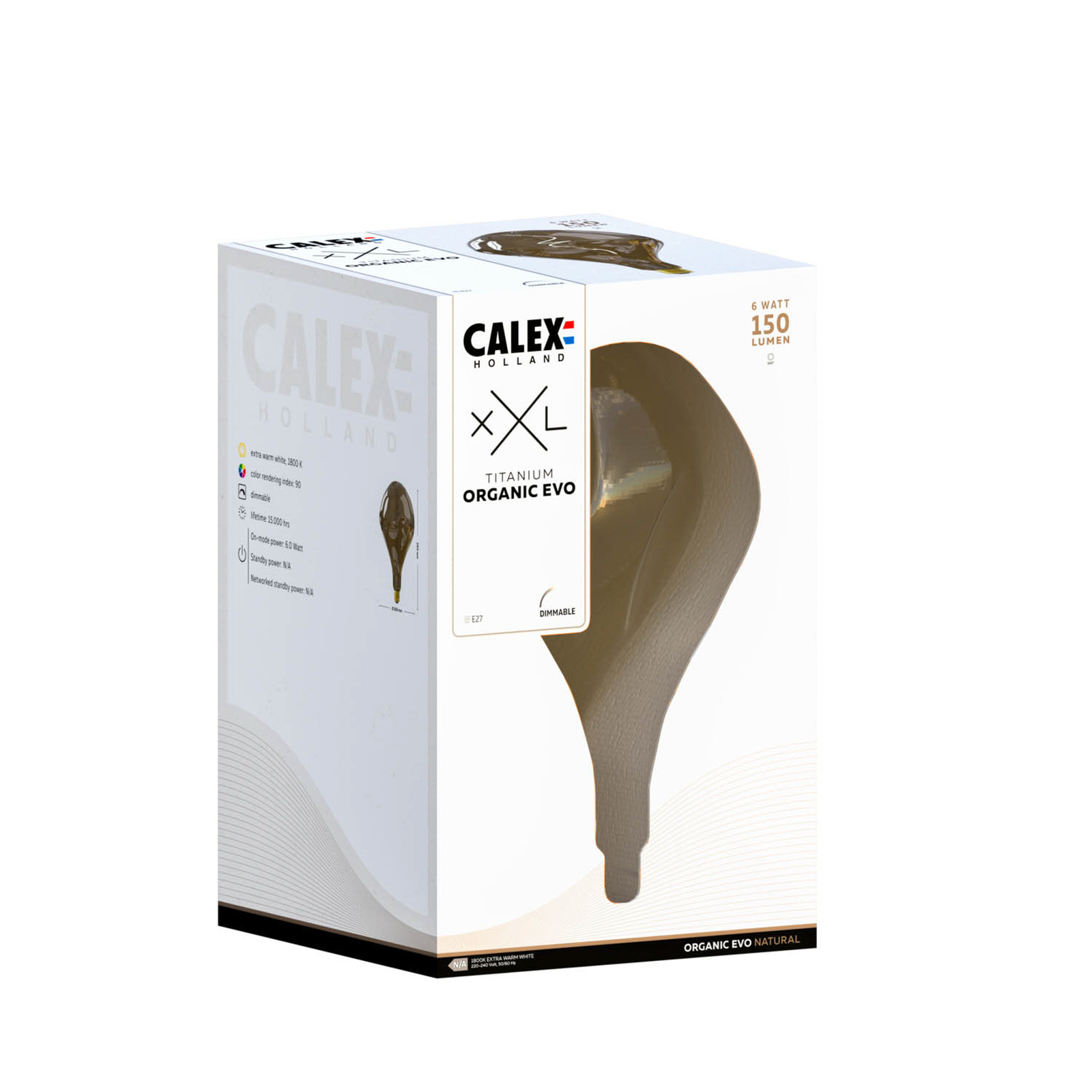 Calex Organic Evo bombilla LED E27 6W dim natural