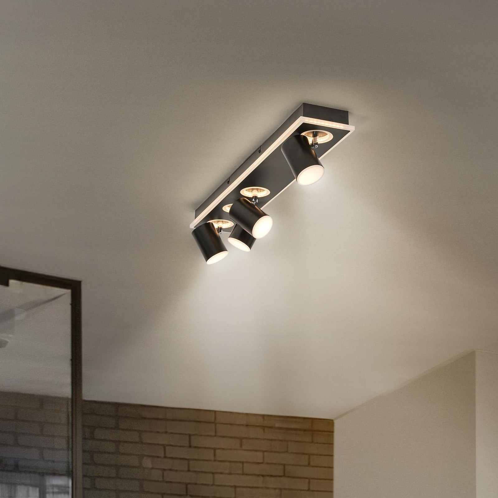 LEDVANCE Mars LED Spot de plafon cu LED-uri 5 lumini 4 spoturi negru - Camera de zi / sufragerie - Metal