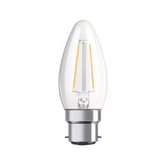 OSRAM LED svece B22d Classic 827 4,8 W caurspīdīga