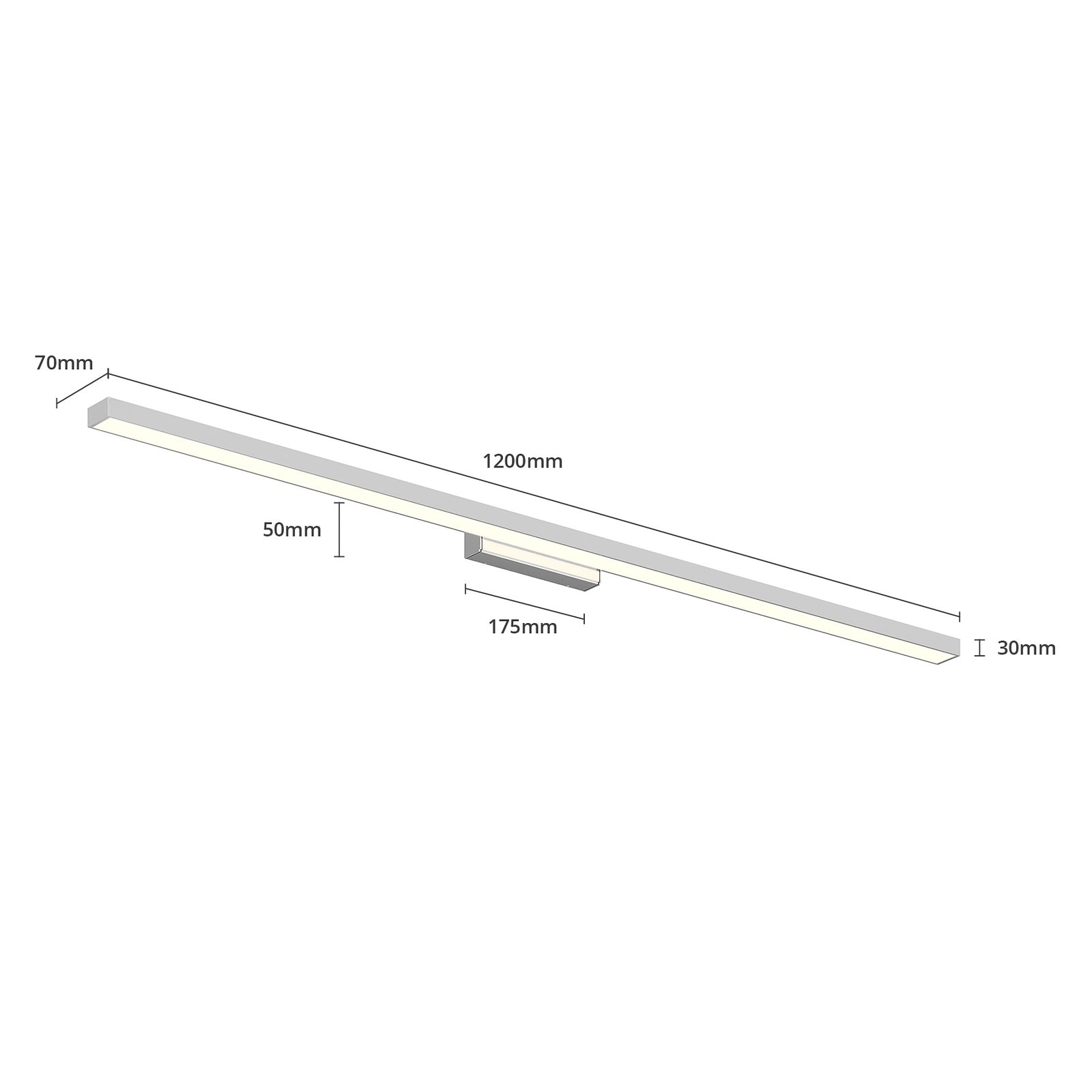 Alenia Aplique de Pared L120 White/Chrome - Lindby