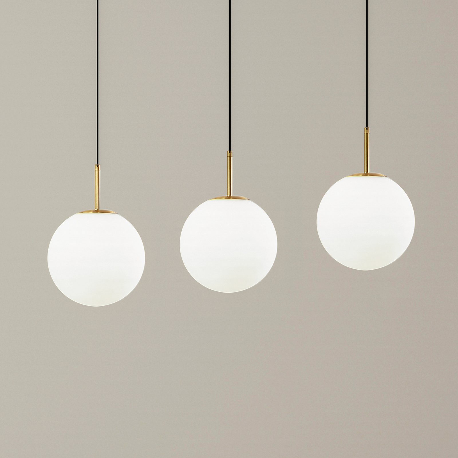 Joran 3 LED Pendelleuchte Opal - Lucande