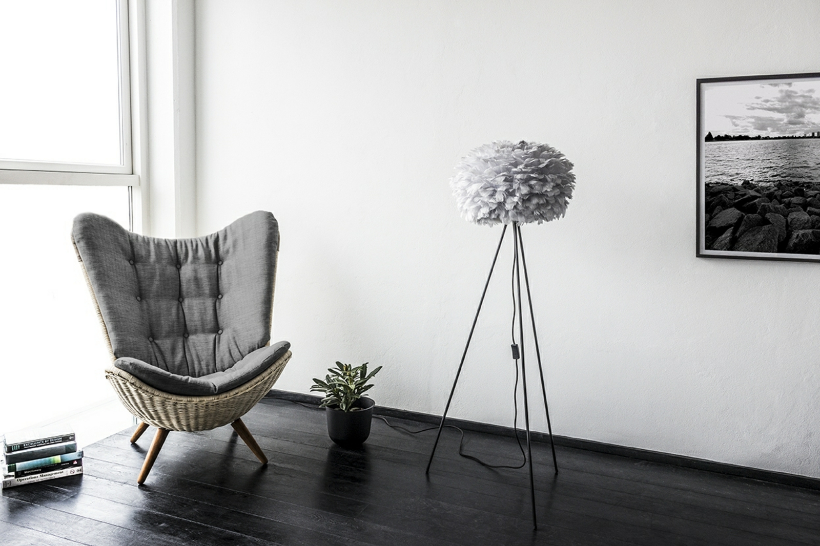 Eos Floor Lamp Medium Grey/White - UMAGE