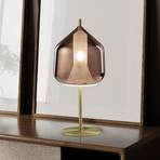 Table lamp X-Ray, copper/gold-coloured, height 32.5 cm glass