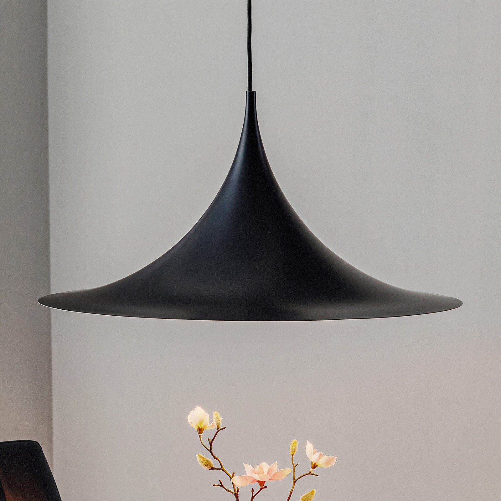GUBI Semipensator Semi Ø 60 cm negru - Camera de zi / sufragerie - design - Metal
