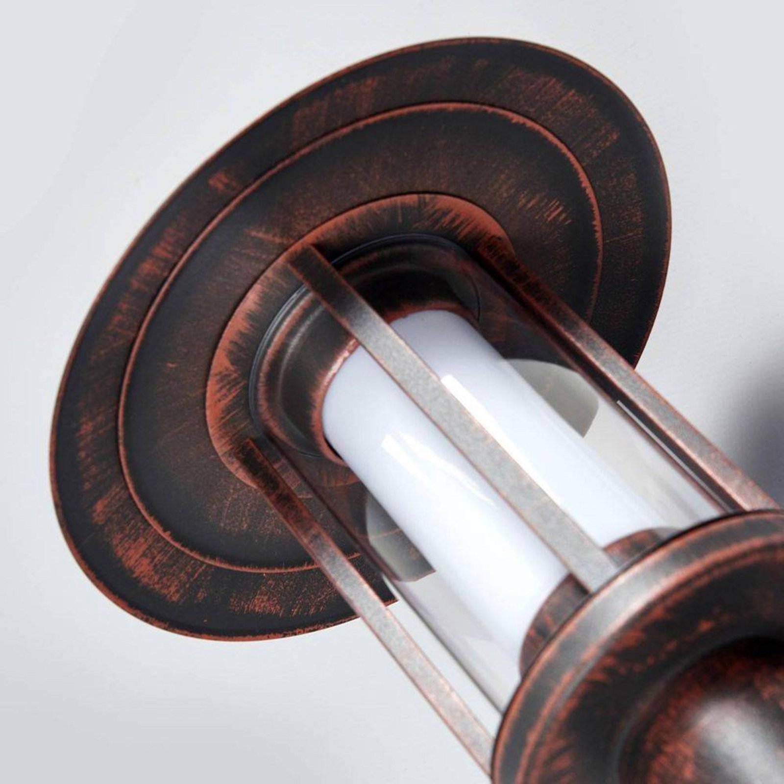 Pavlos LED Outdoor Wall Lamp w/Sensor Rust - Lindby