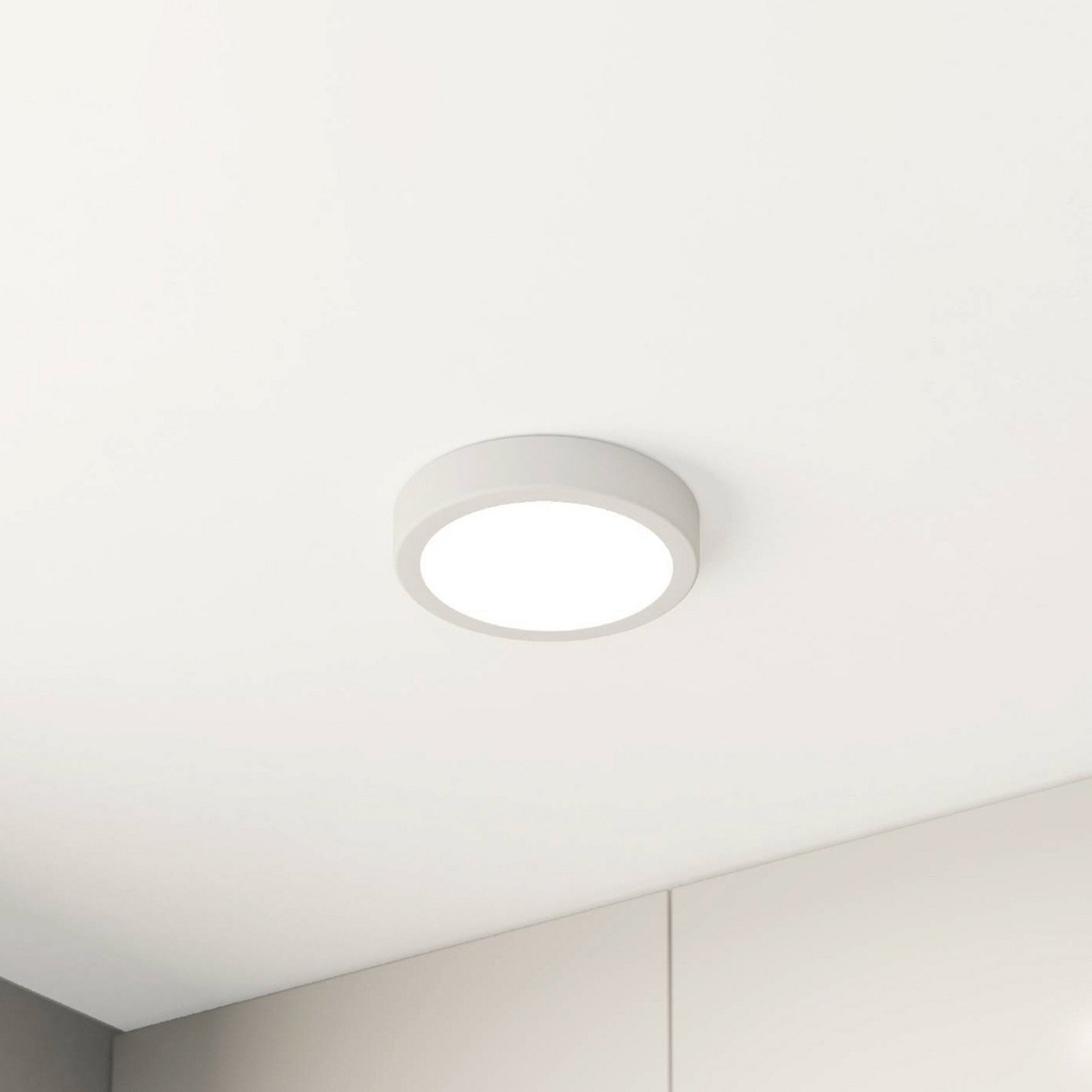 EGLO Panou LED de suprafață Fueva 5 IP20 830 alb Ø16cm - Camera de zi / sufragerie - Modern - Metal