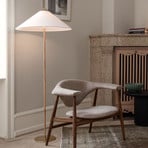 GUBI gulvlampe 9602, messingramme med rattan