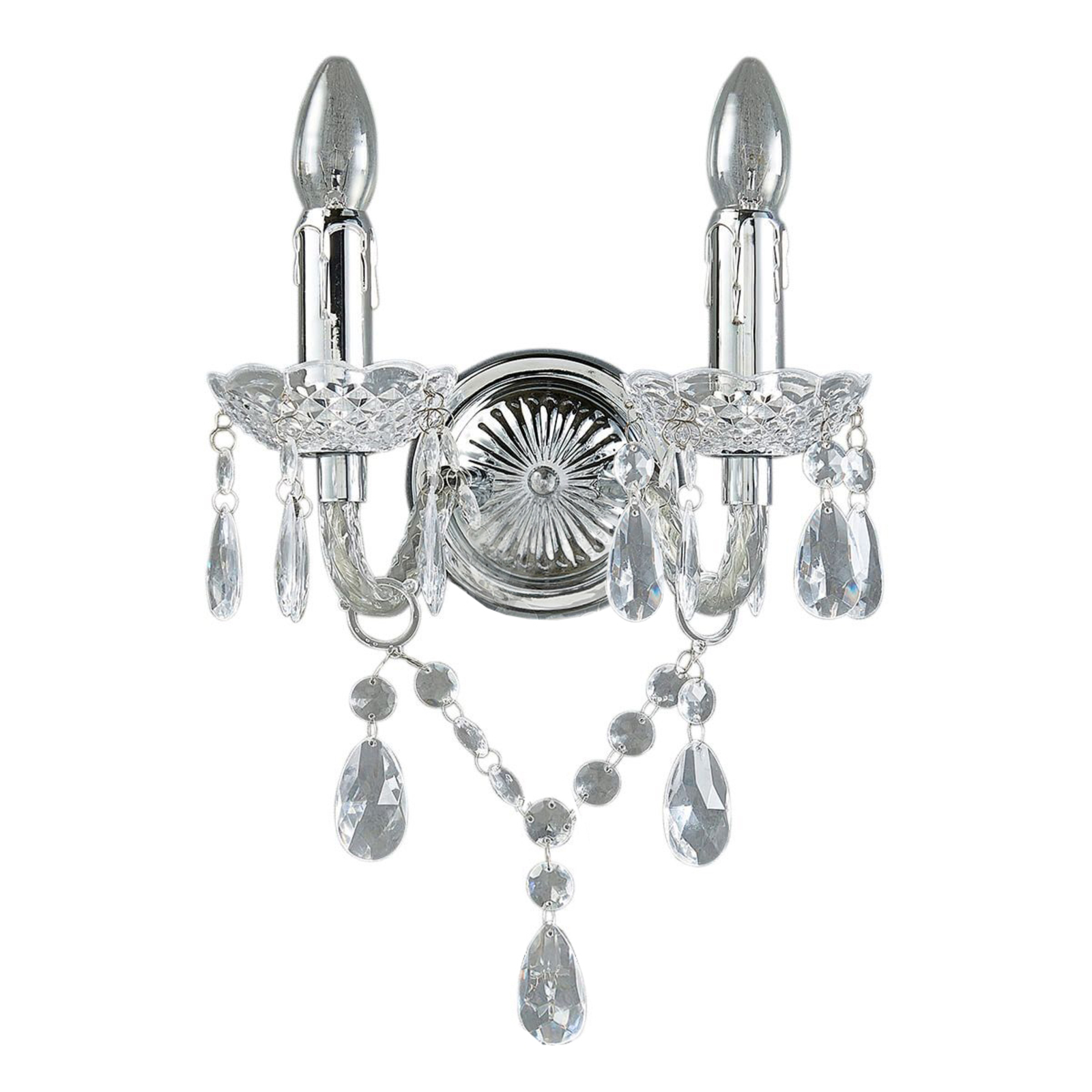 Merida - elegante wandlamp, tweeflammig