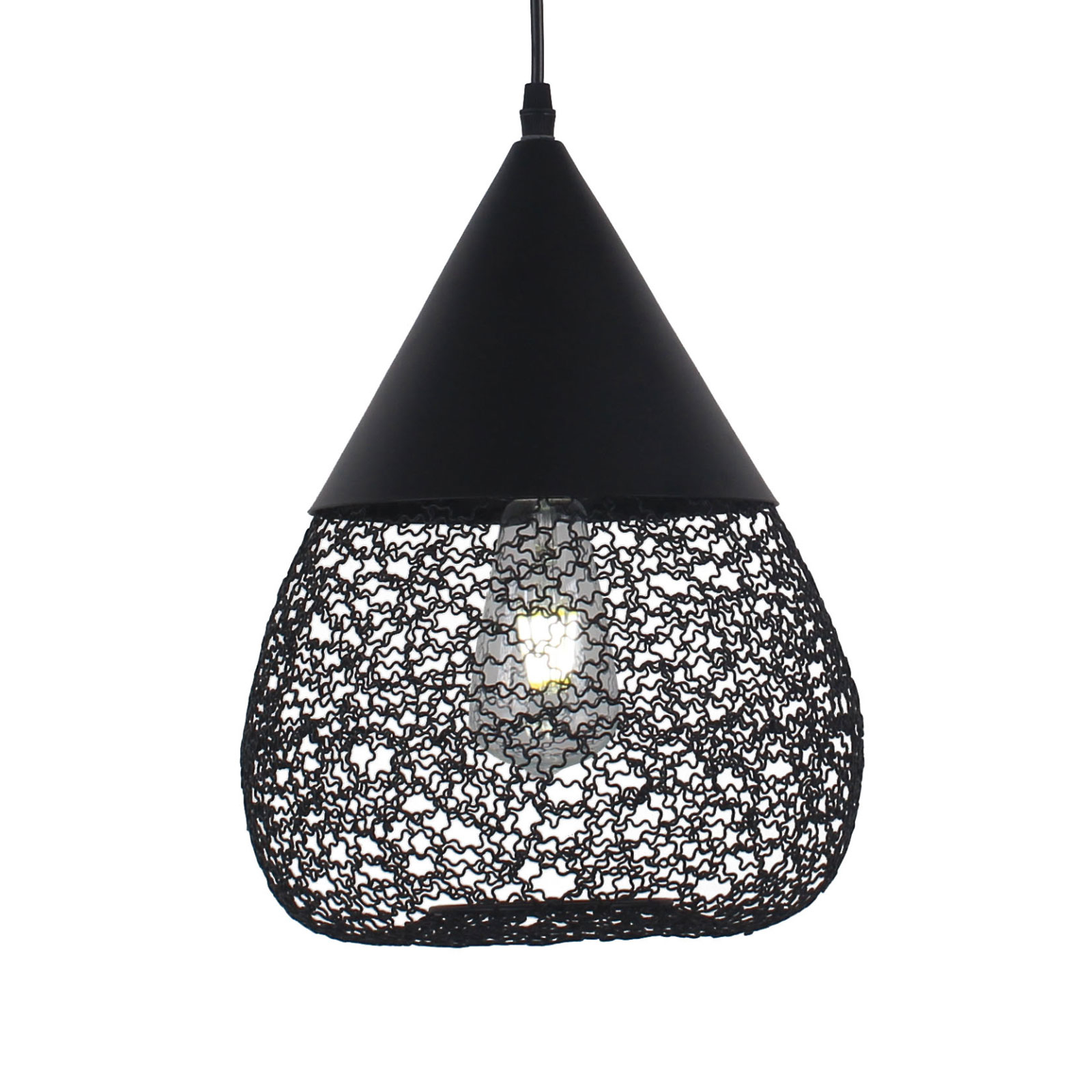 Hanglamp Maroc van staal, zwart