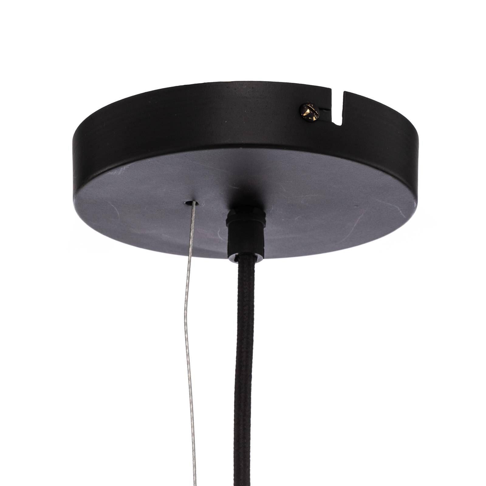 Lampa wisząca Lindby Eldric, Ø 40 cm, czarna, żelazo, E27