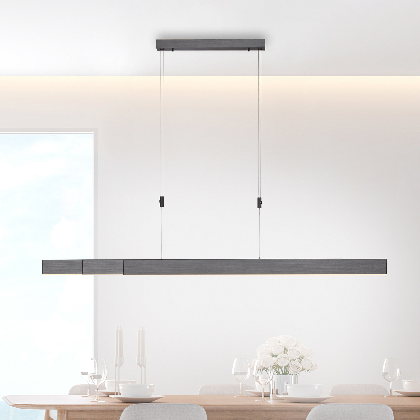 PURE Moto LED pendant light with a touch dimmer