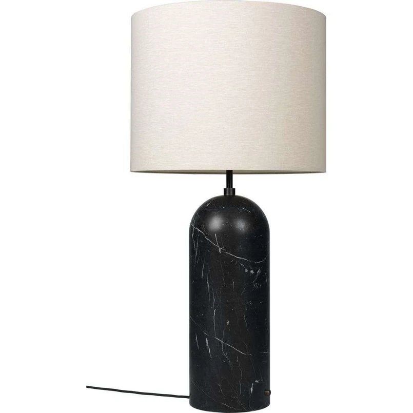GUBI - Gravity XL Low Lampadaire Black Marble/Canvas