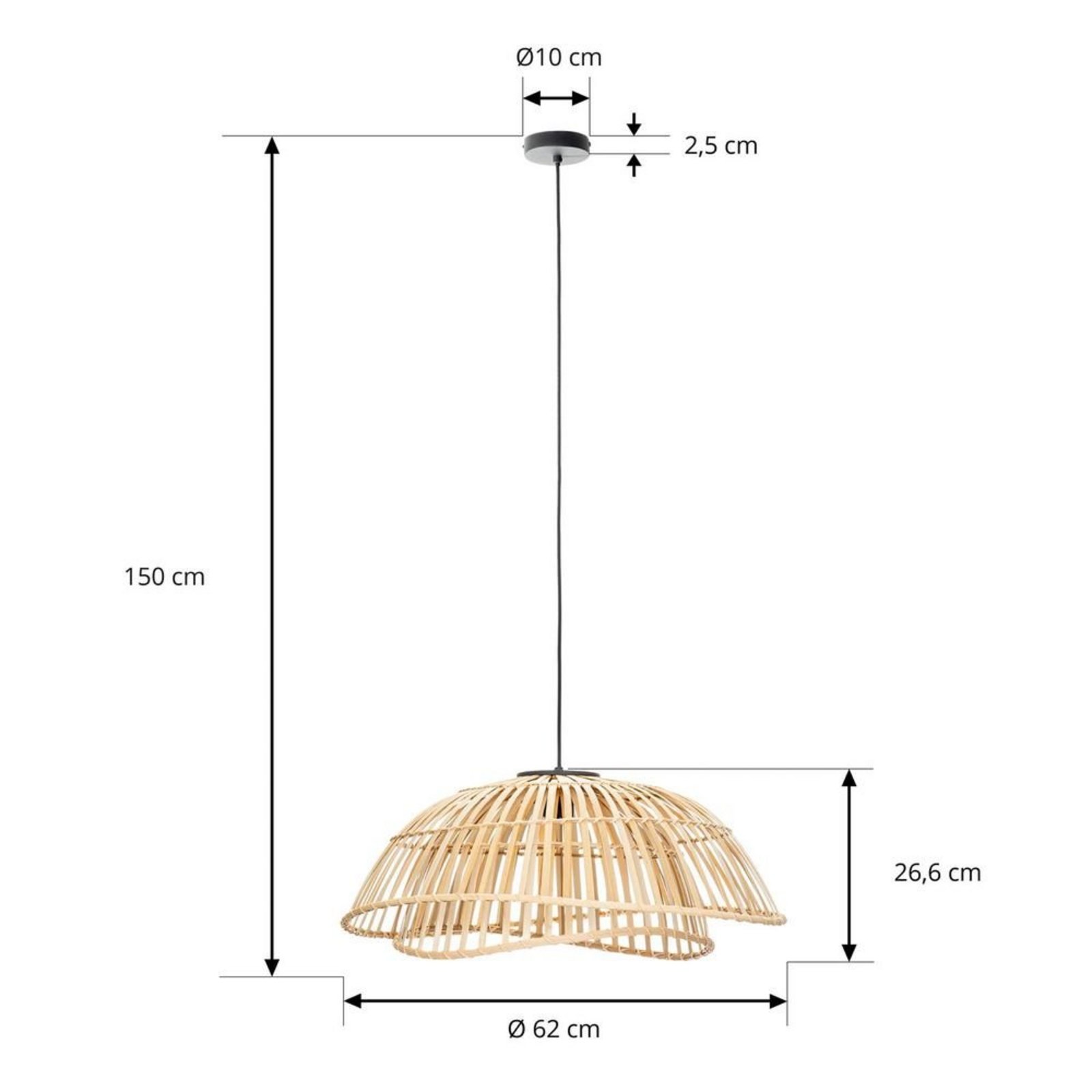 Ilajus Lustră Pendul Ø62 Bamboo - Lindby