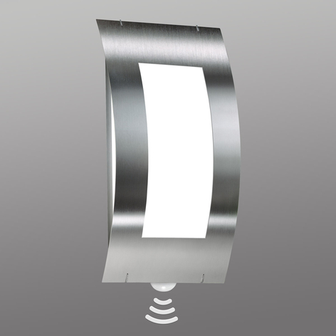 Vacker utomhusvägglampa Quadrat med sensor