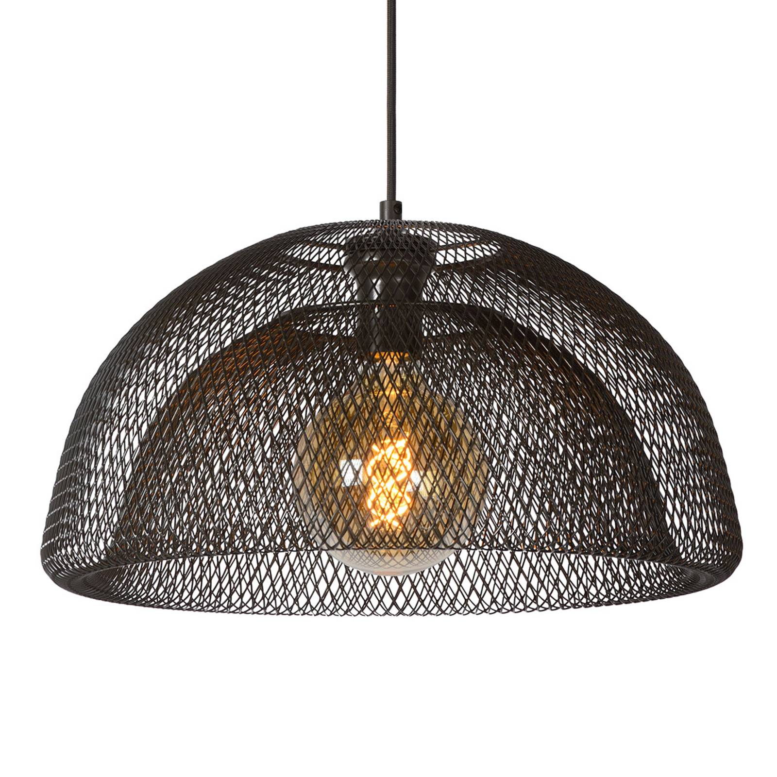 Suspension Mesh à une lampe noire Ø 46 cm