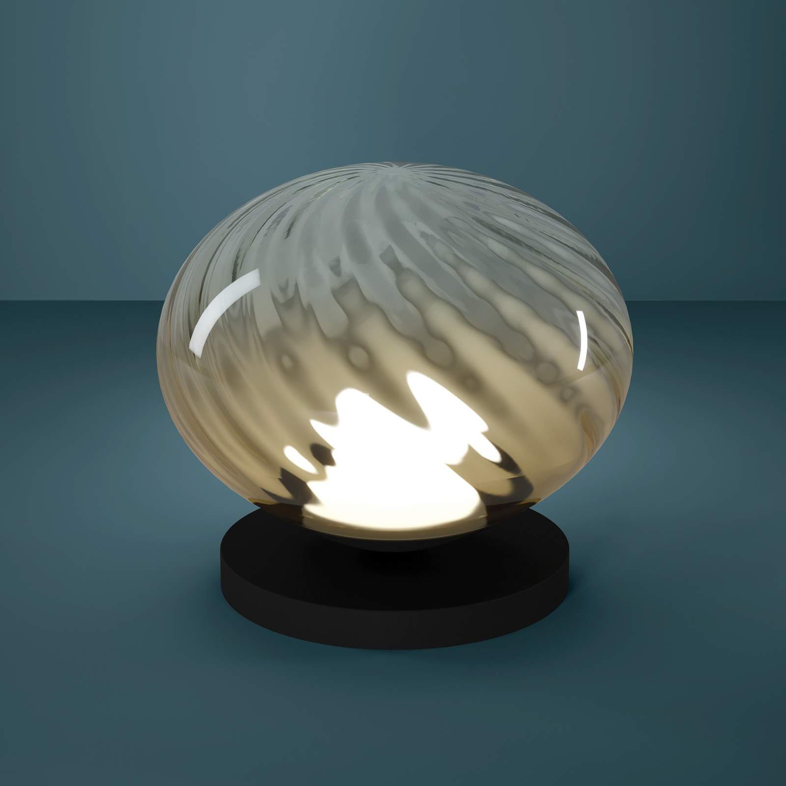 Lampe de table Pantoja noire/ambre 24 cm CCT - Stars of Light