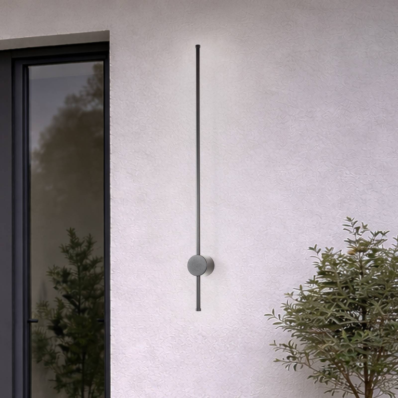 LED-Wandleuchte Orla M, schwarz, Aluminium, Höhe 97 cm günstig online kaufen