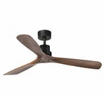 Ventilateur de plafond Lantau, Ø 132 cm, télécommande, noyer/noir