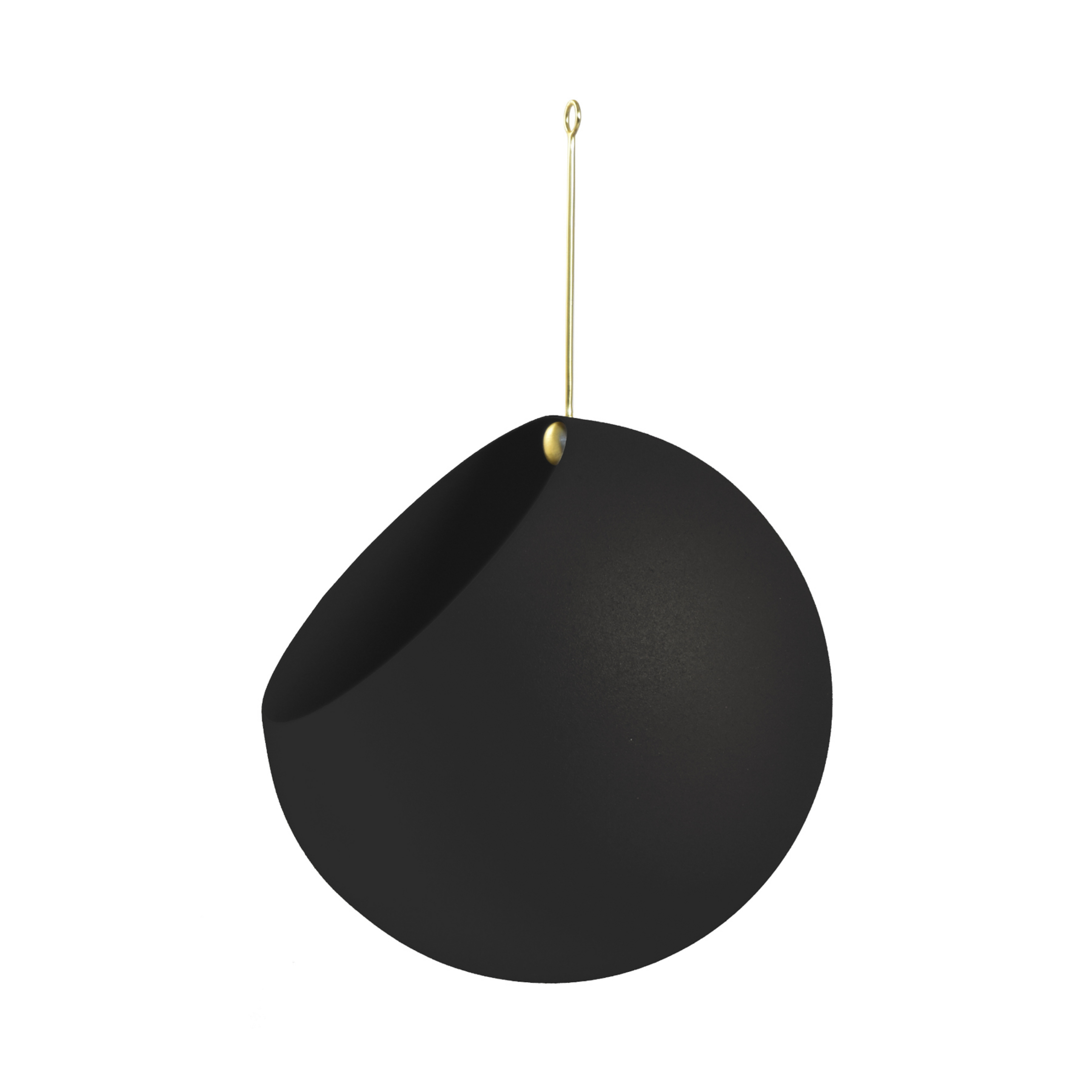 Maceta AYTM Globe, colgante, Ø 21 cm, negra, aluminio