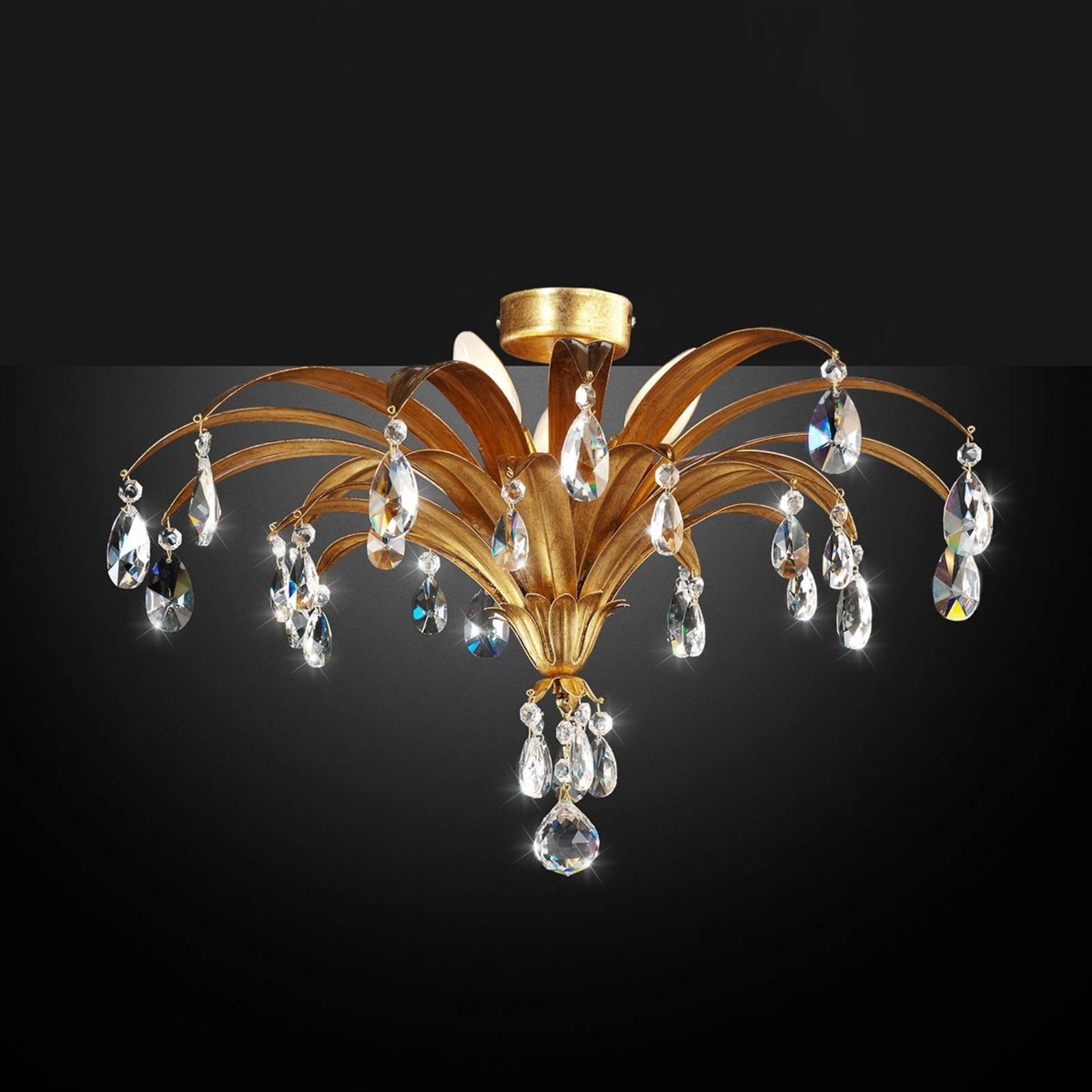 MAYLEEN - wytworna lampa sufitowa z kryształkami