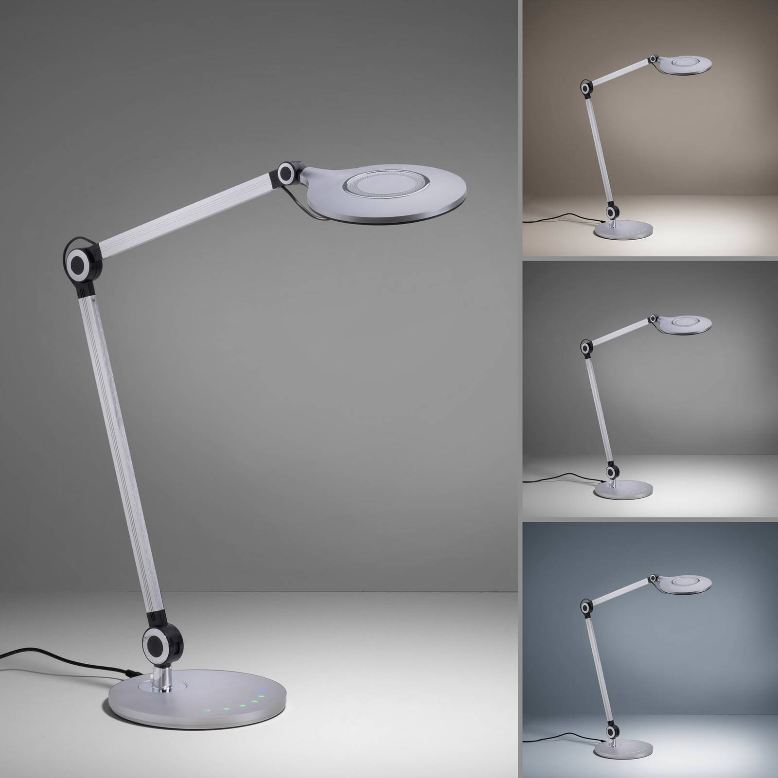 Lampka biurkowa LED Niklas aluminium wysokość 83cm