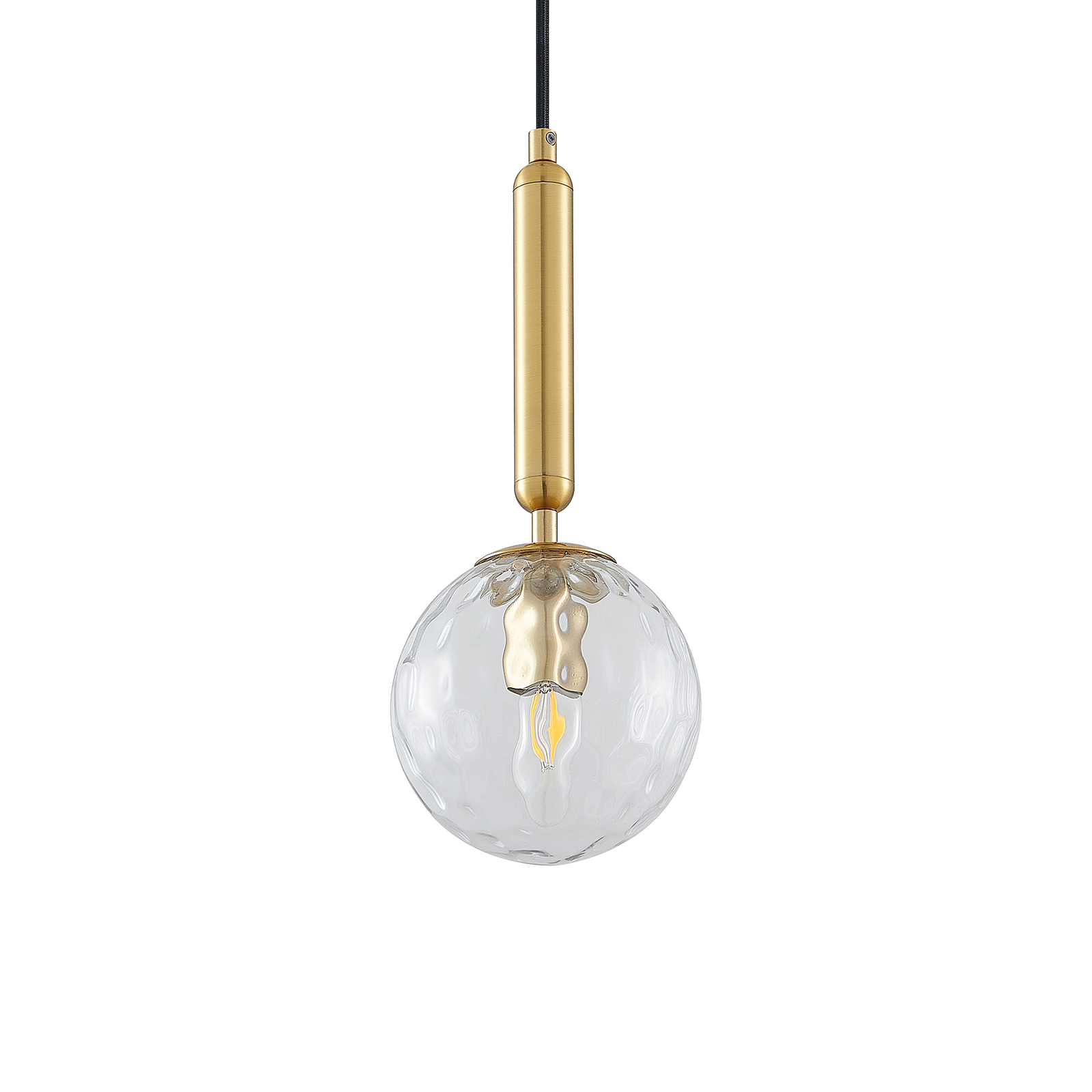 Lucande Edami hanglamp van glas, messing