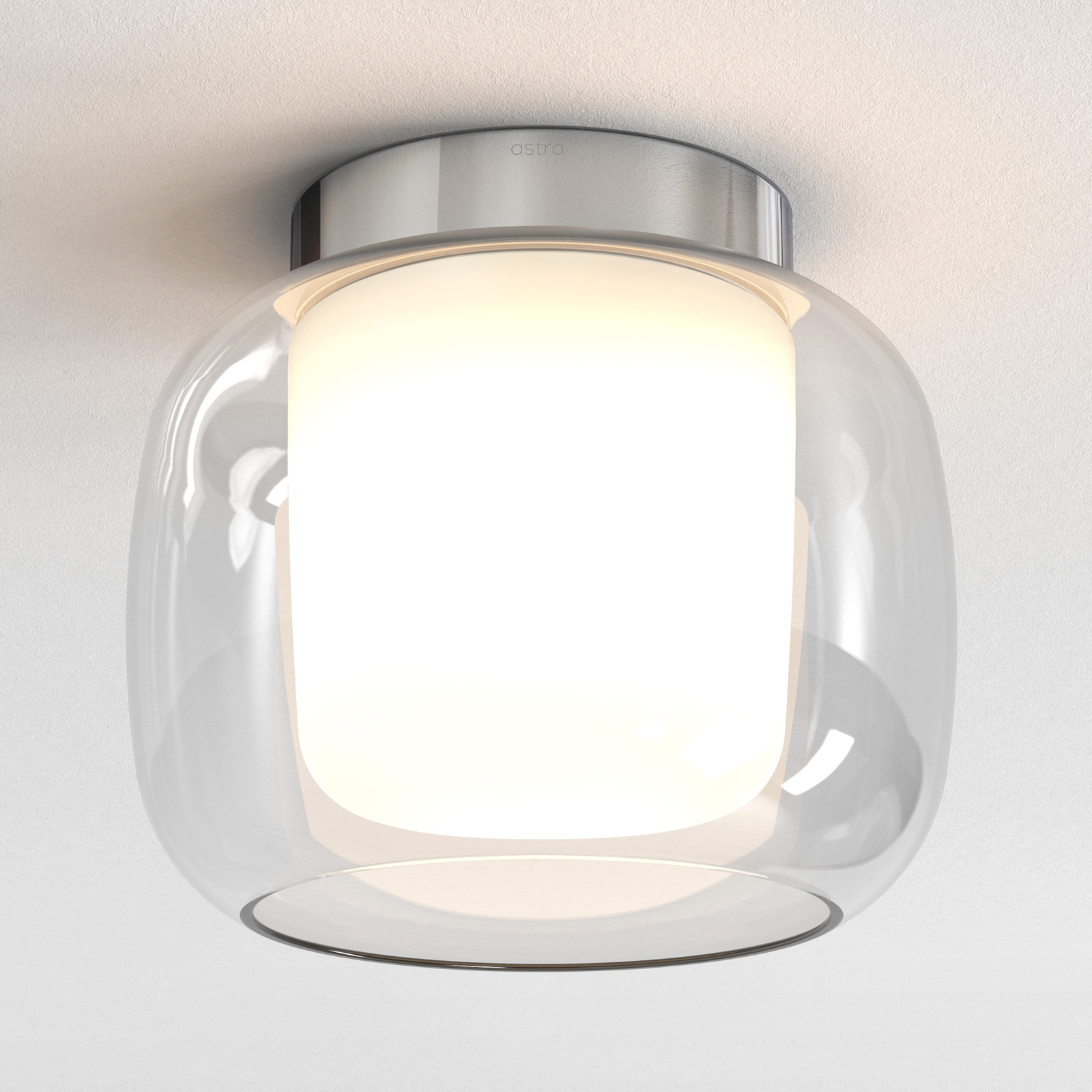 Astro Aquina 240 ceiling lamp, glass lampshade