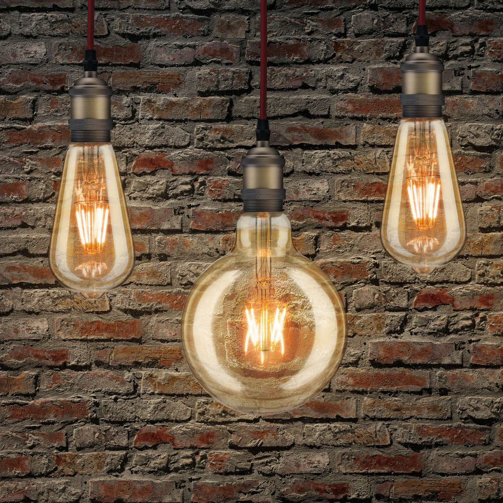 Pauleen LED filament lamp G125 E27 2,7 W goud 1.700K