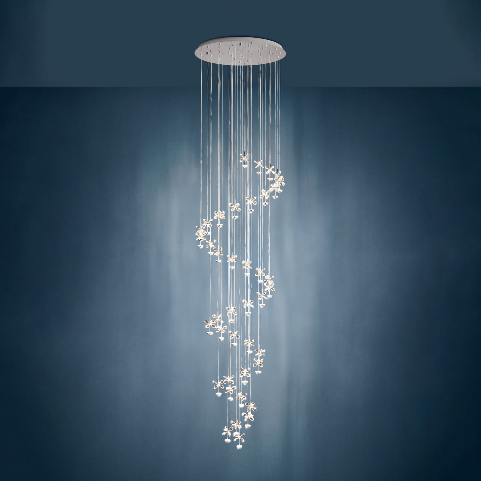 EGLO Stars of Light lampă suspendată LED Pianopoli crom 78x334 cm - Camera de zi / sufragerie - Design - crom transparent - Metal