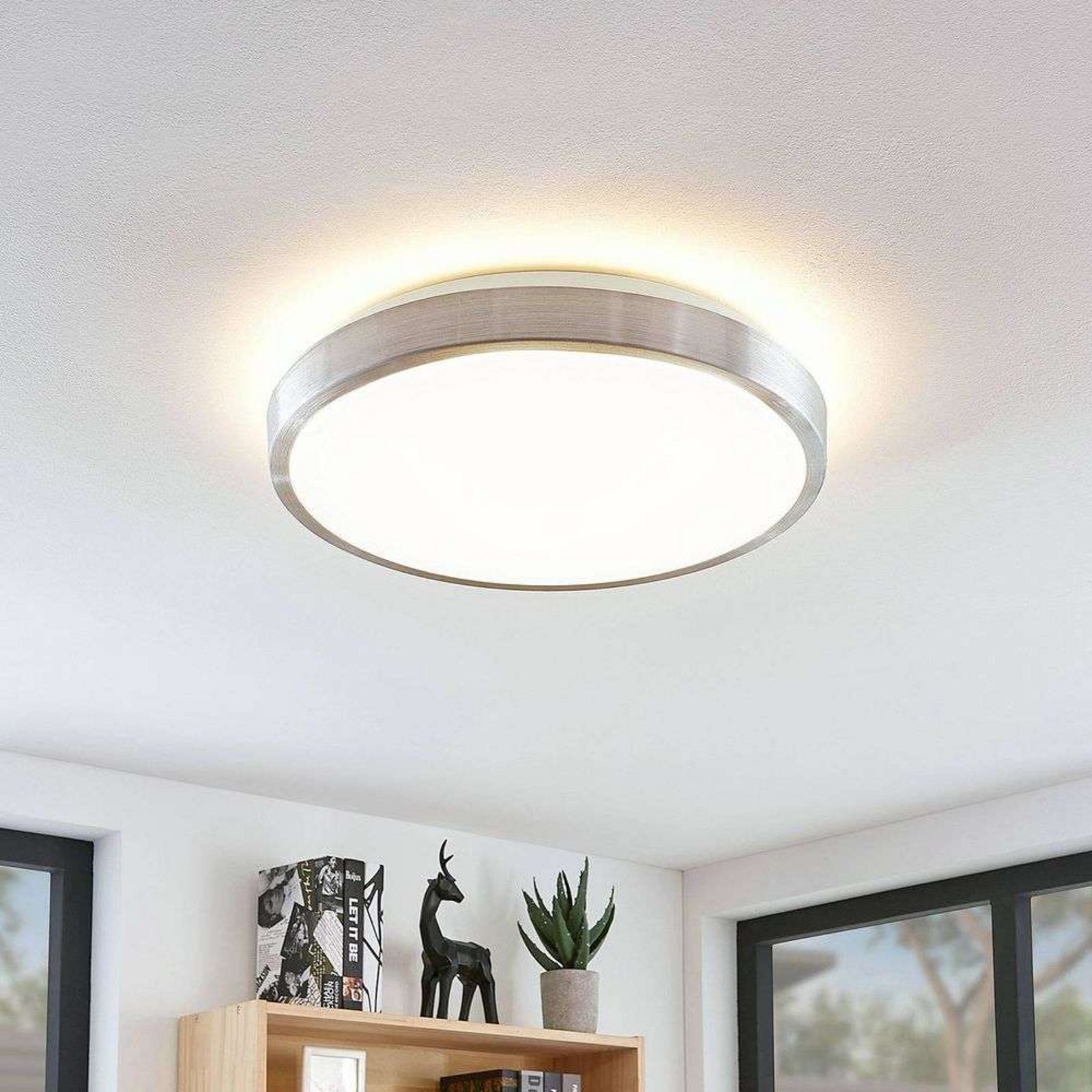 Emelie Round LED Ceiling Lamp Ø42 Alu - Lindby