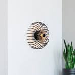 Aspendos N-645 wall light, black, metal, Ø 36 cm