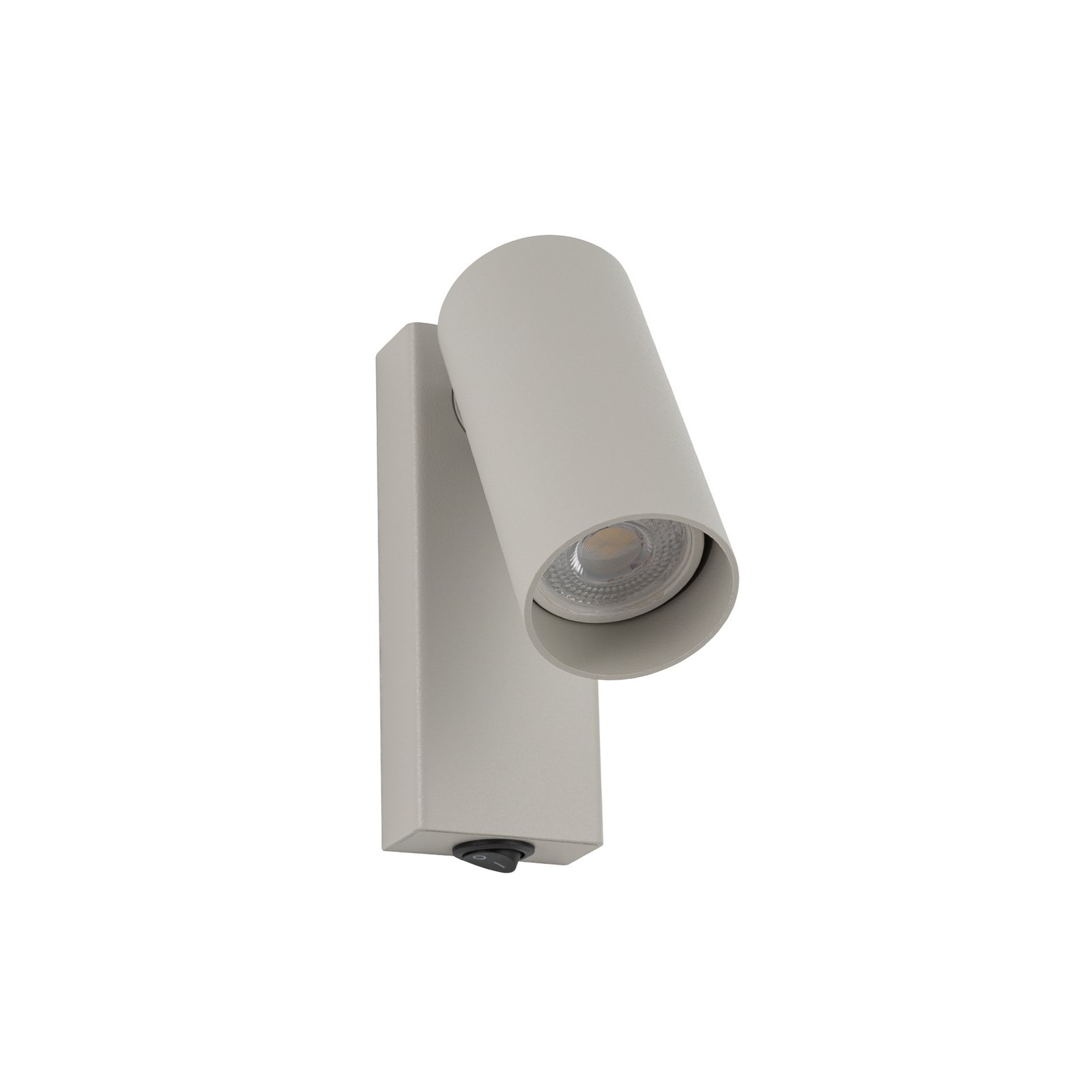 Стенен прожектор FOURTY, светлосив, височина 17 cm, метал, GU10