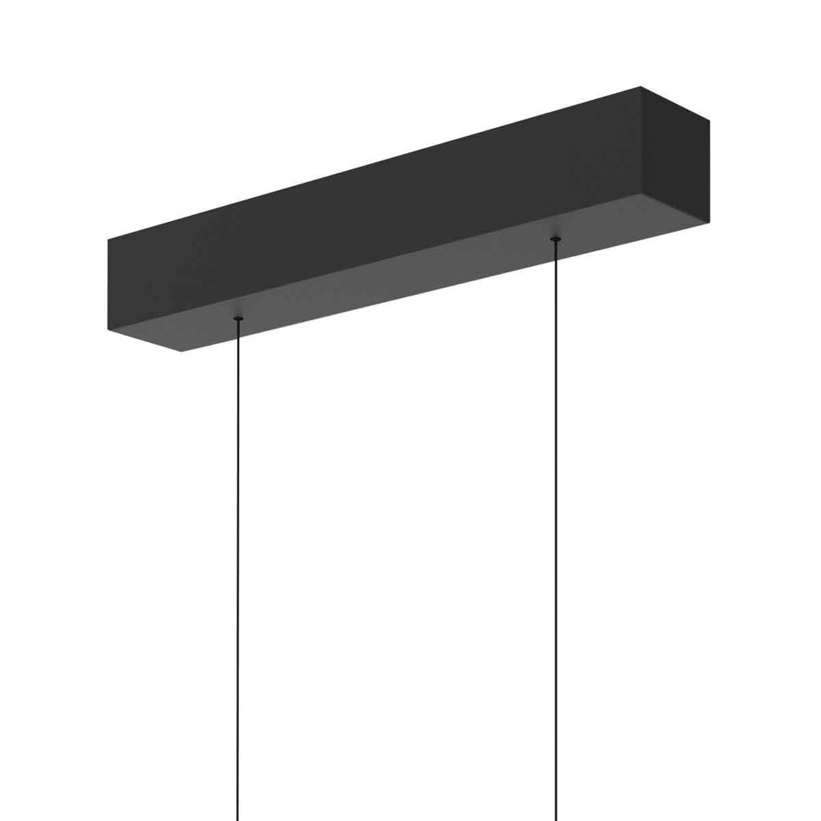 Suspension LED Bande, 114 cm, noir, métal, CCT, variateur d'intensité