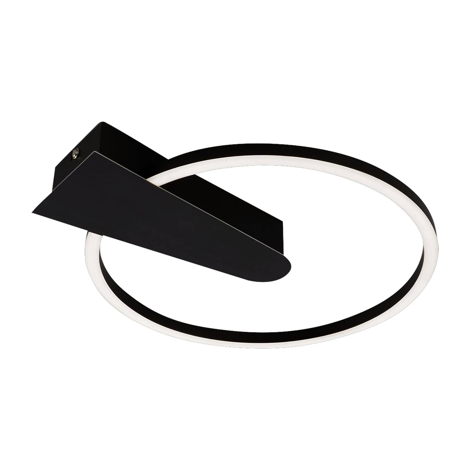 Plafonnier LED Nico 3 000 K rond noir