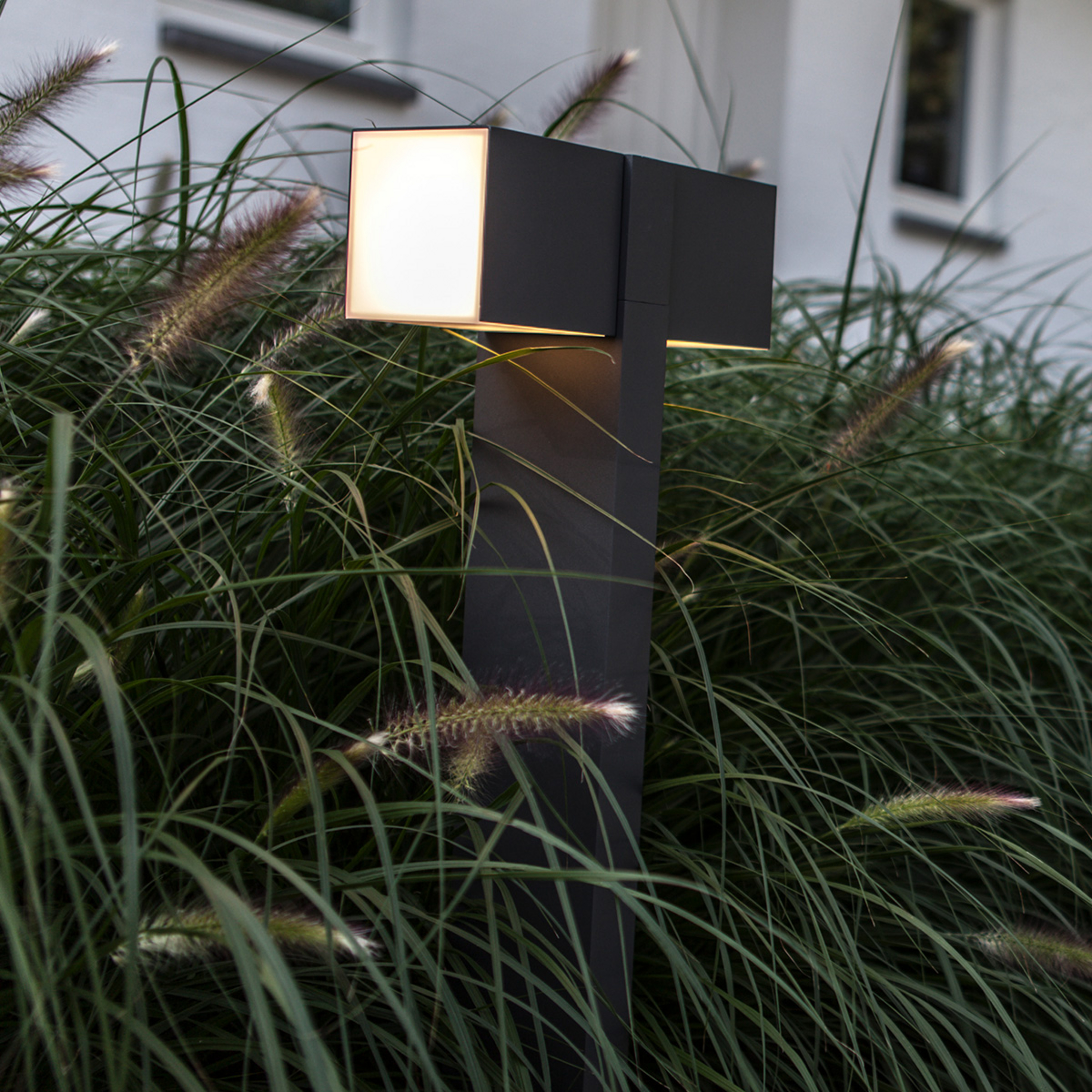Borne LED Cuba, 2 lampes, anthracite, 3 000 K