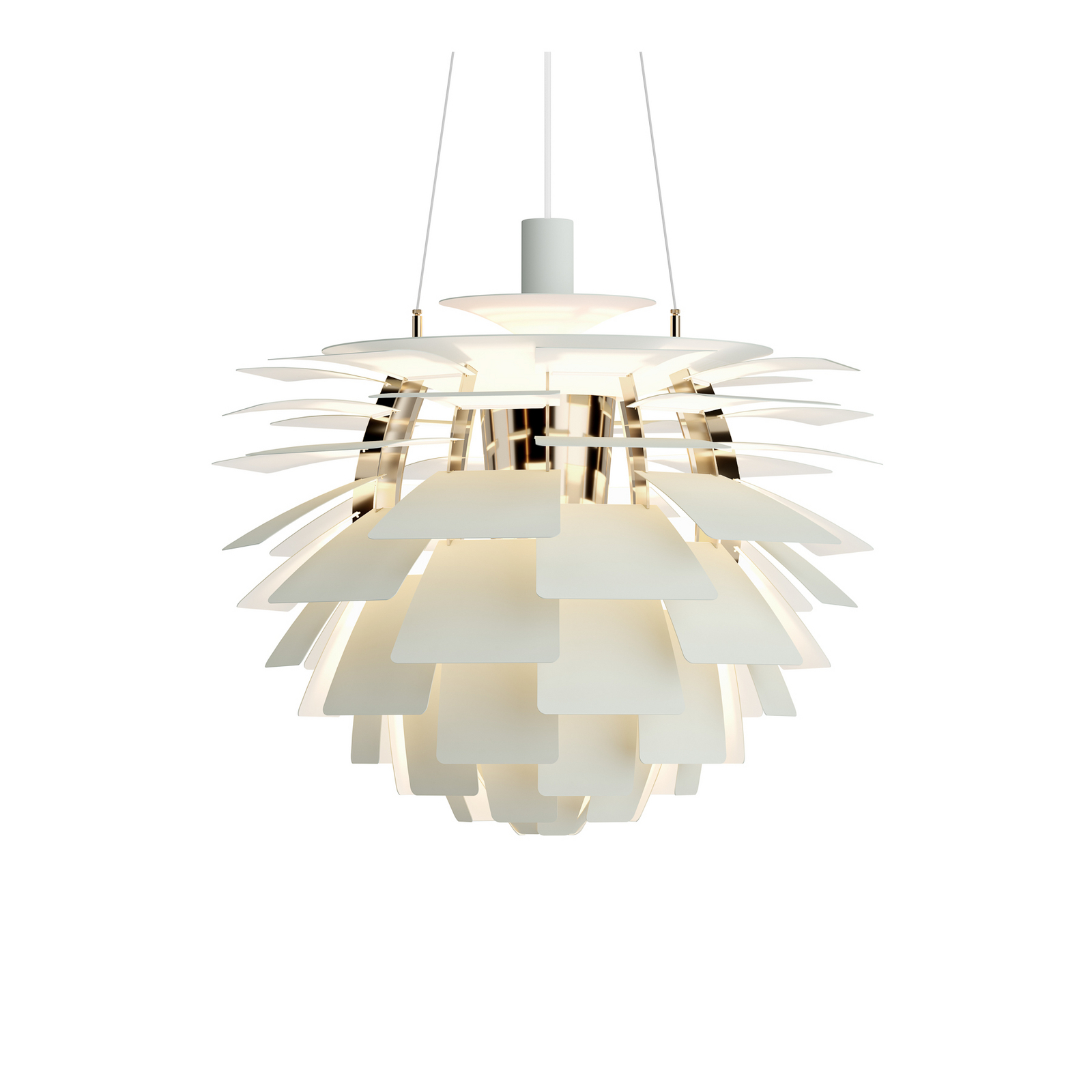 Hanglamp PH Artichoke groen/messing Ø 60 cm Louis Poulsen