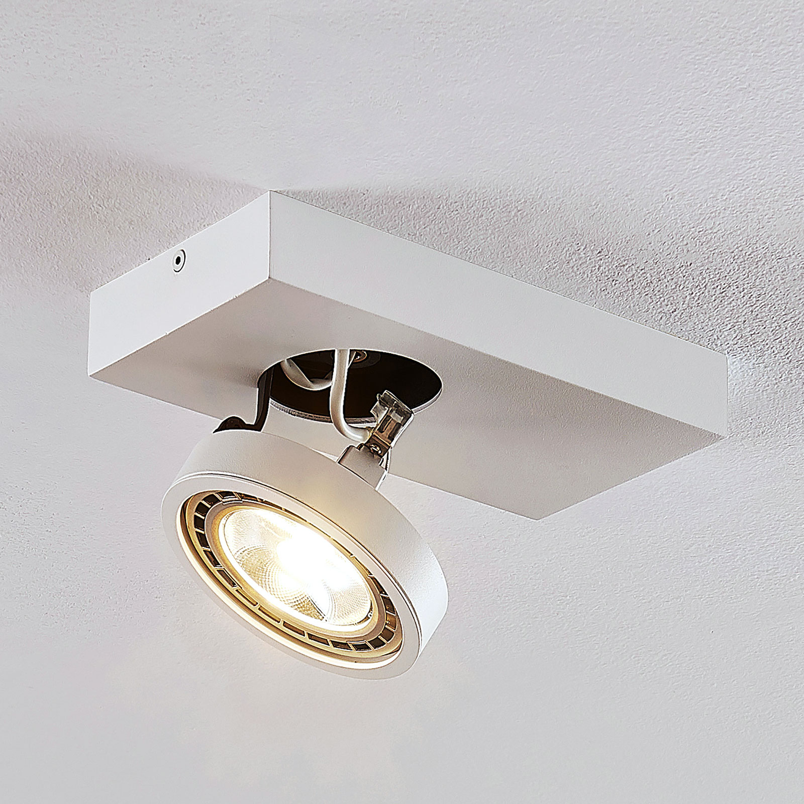 LED-taklampe Negan i hvit, 1 lyskilde
