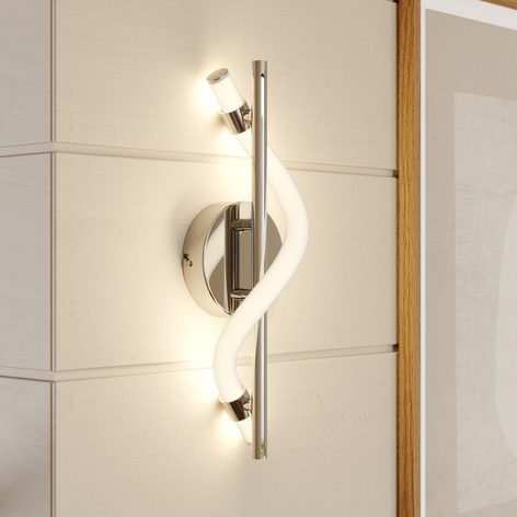Lucande Curla LED-Wandleuchte in Chrom