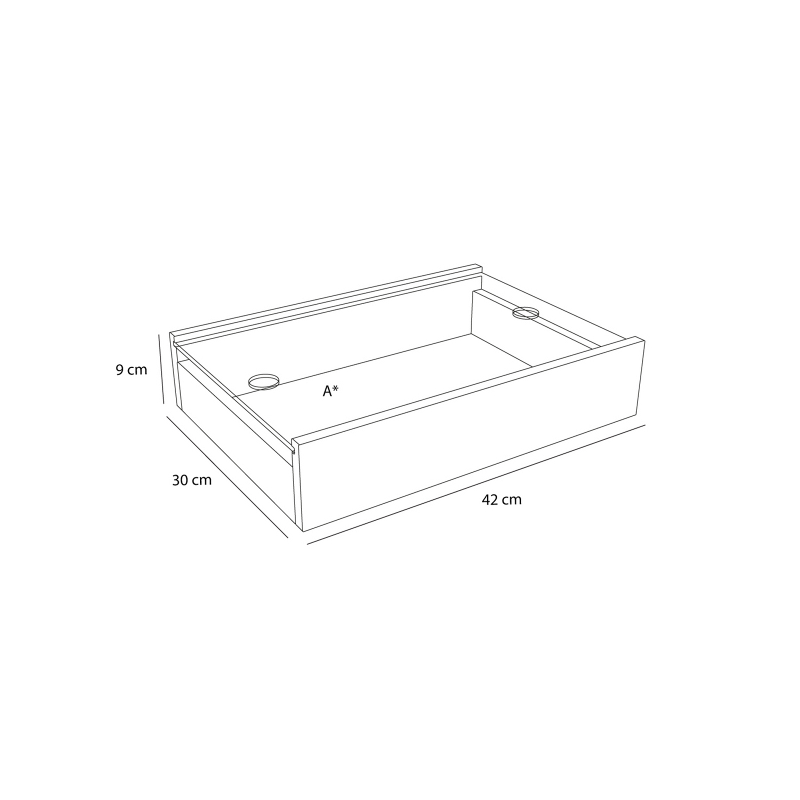 Senri Aufbewahrungsbox holz hell 42cm x 30cm, Eiche - HÜBSCH