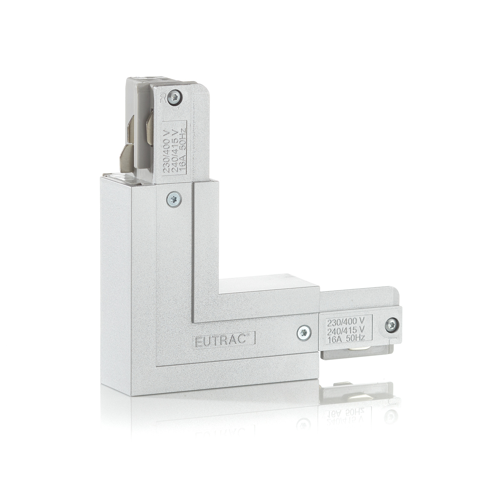 Eutrac L-Verbinder Schutzleiter innen, silber