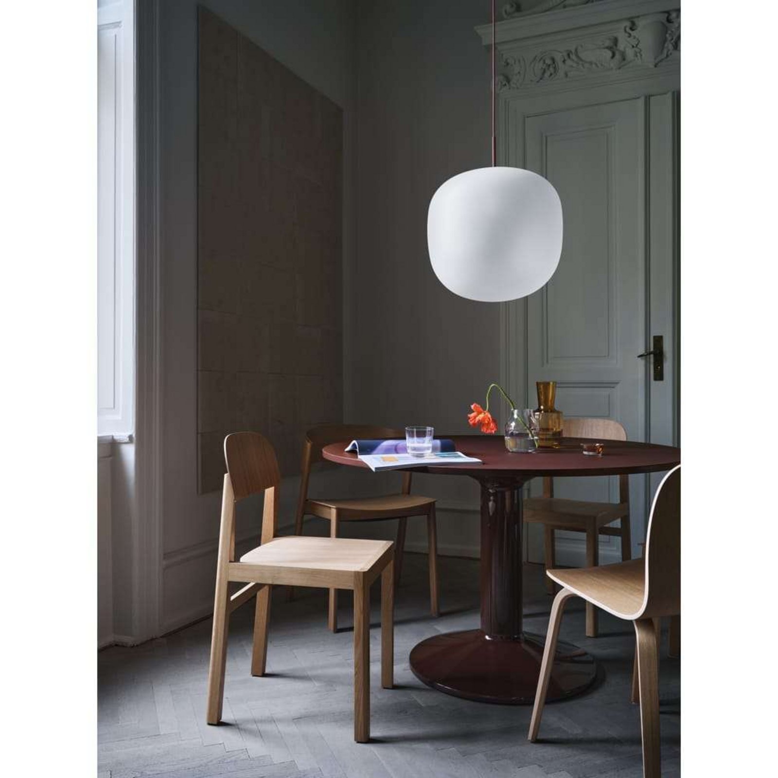 Rime Lustră Pendul Ø45 White/Black - Muuto