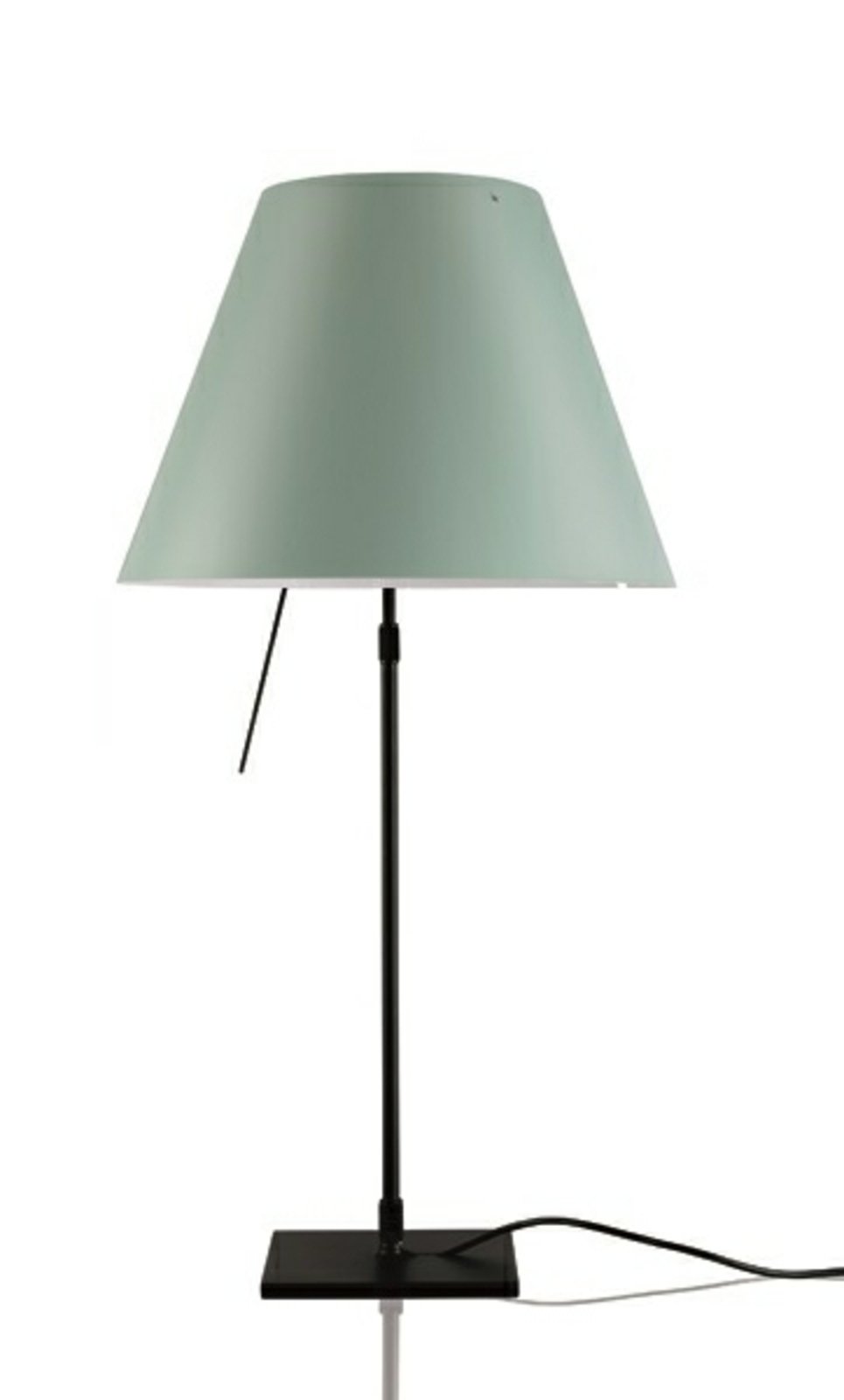 Costanza Lampada da Tavolo con Dimmer Nero/Comfort Green - Luceplan