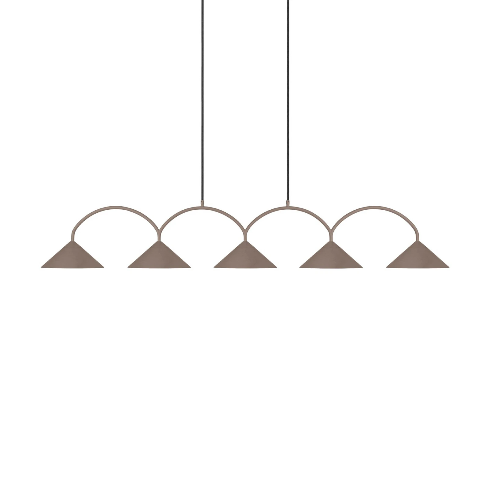 Globen Lighting Závesné svietidlo CURVE, délka 165 cm, hnědá 5-pl.
