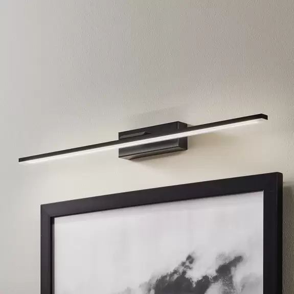 Lampenwelt LED-Wandleuchte Miroir 60 cm schwarz 4000K